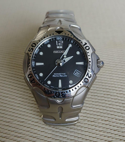 SEIKO Kinetic Auto Relay Men's Watch — Japanese