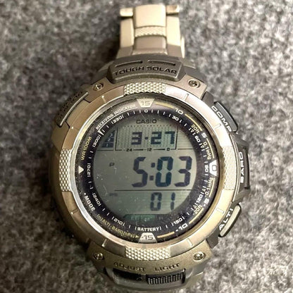 CASIO PAW-1100T Solar Men's Watch — Japanese