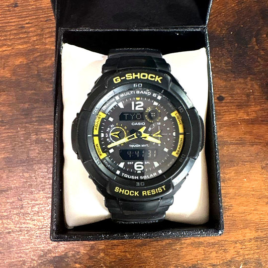 G-Shock Tough Solar Multiband 6 GW-3500B-1AJF shock resistant watch with stainless steel back