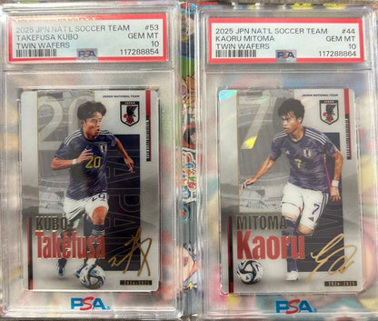 PSA 10 2025 Japan National Team Card Set Takumi Kubo & Kaoru Mitoma — Japanese
