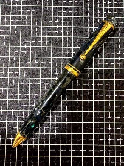 PILOT Regency multi-function ballpoint pen with metal body and visible scratch on the middle ring
