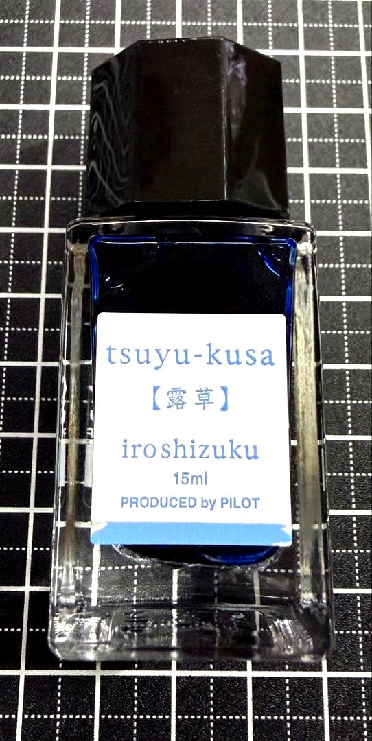 Pilot Shikisai雫 15ml Ururo Grass green fountain pen ink bottle