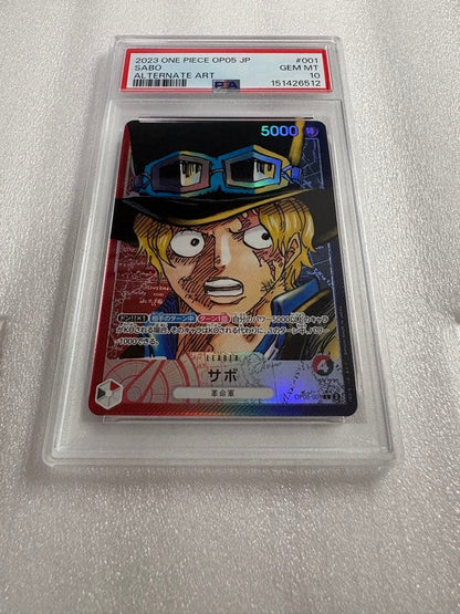 PSA 10 One Piece Sabo L — OP05-001 — Japanese