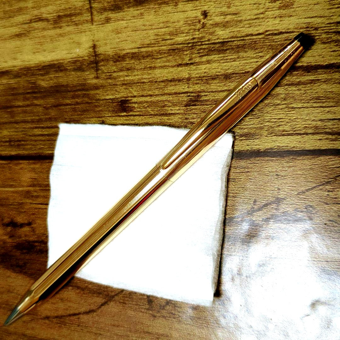 Cross Classic Century mechanical pencil with 14KT gold field and rotating click mechanism, used condition