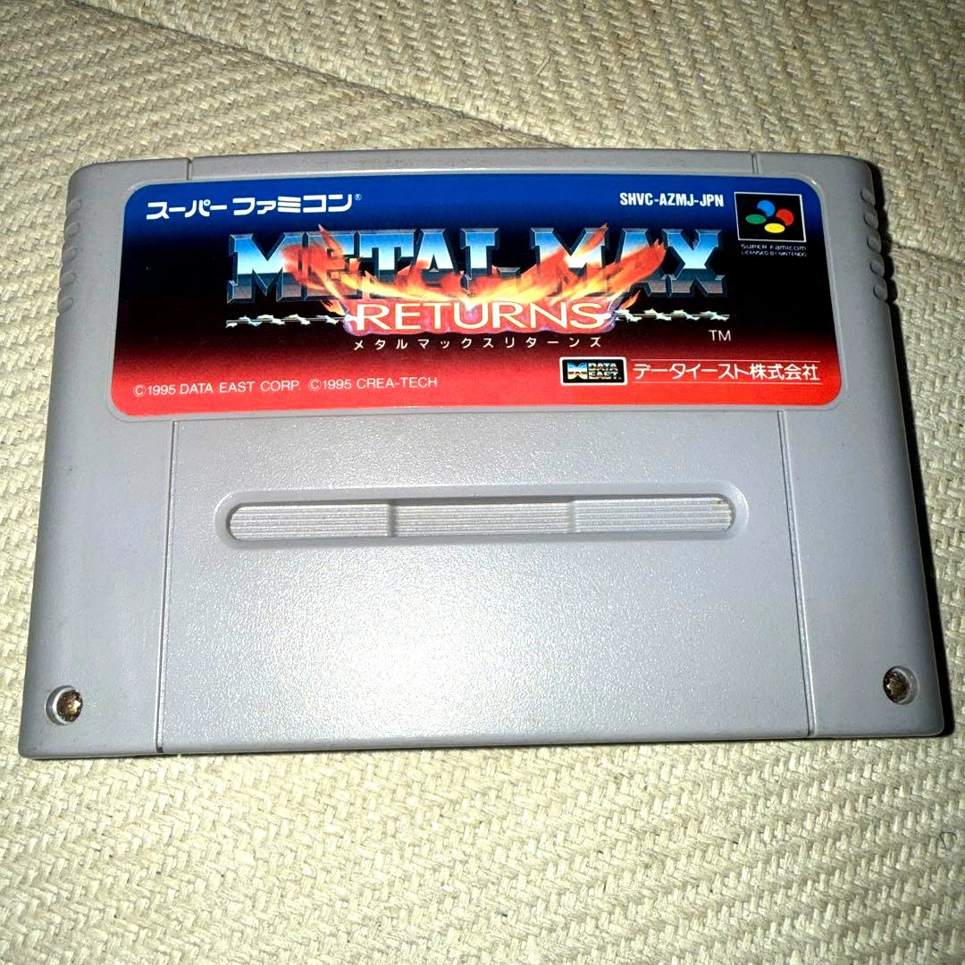 Used SNES Metal Max Returns game cartridge with original label for Super Nintendo