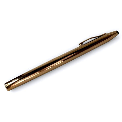 Vintage Cross Century 14K gold-filled fountain pen with fine gold nib and old logo clip made in USA