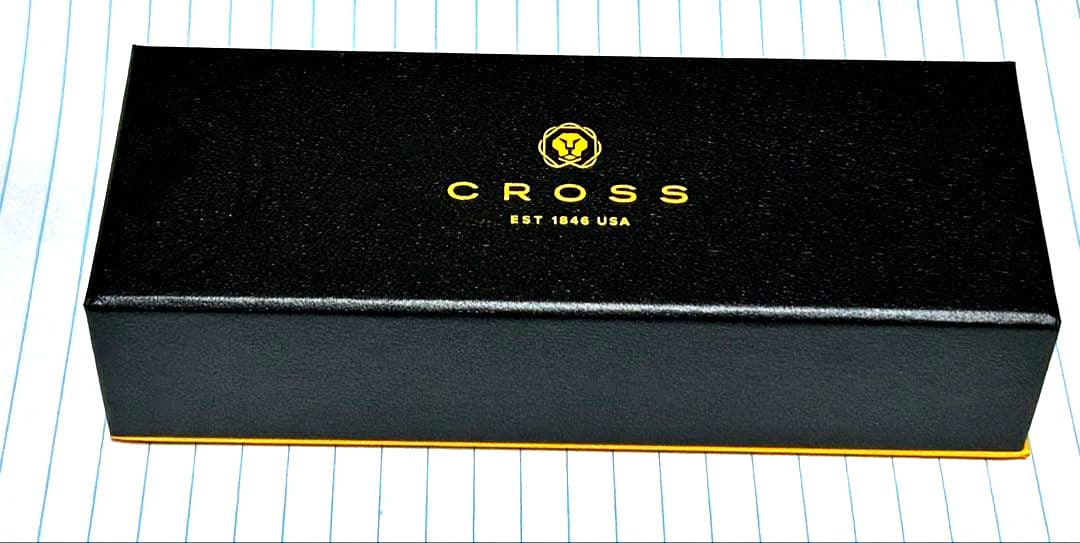 Cross black satin finish ballpoint pen with dedicated case, brand new Japan import