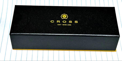 Cross black satin finish ballpoint pen with dedicated case, brand new Japan import