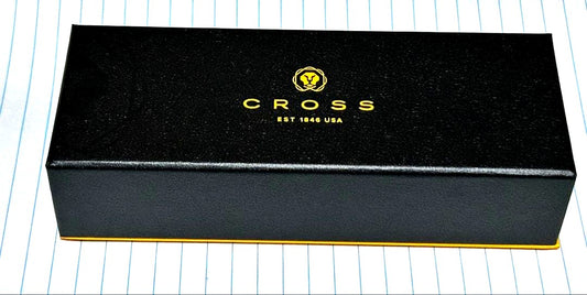 Cross black satin finish ballpoint pen with dedicated case, brand new Japan import