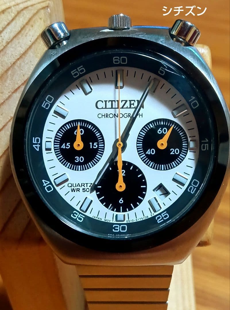 Citizen Tsunokrono Panda Date Quartz Men's Watch — Japanese