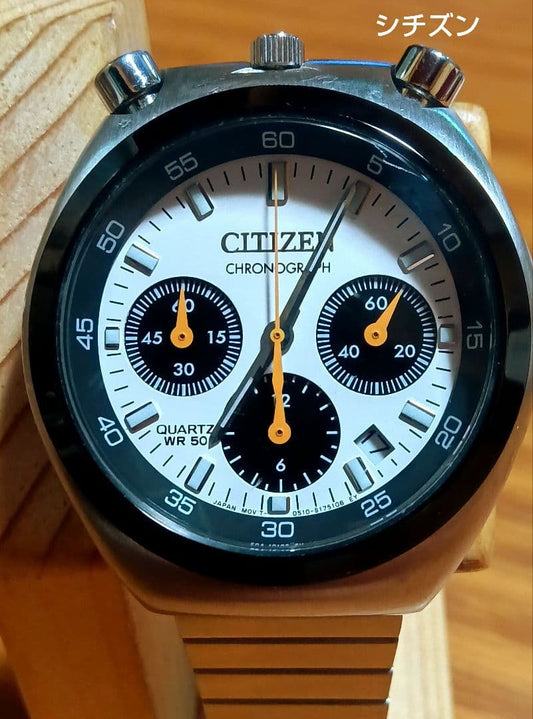 Citizen Tsunokrono Panda Date Quartz Men's Watch — Japanese