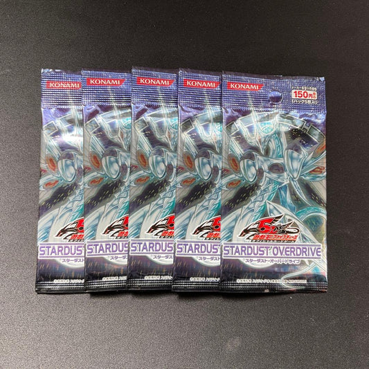 Yu-Gi-Oh Yu-Gi-Oh! TRADING CARD GAME Stardust Overdrive Unopened Pack 5 Packs Pack Ultra Rare — Japanese