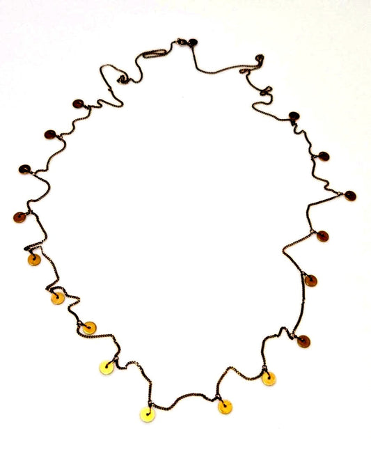 Agete silver long necklace model 42565 approximately 100 centimeters length