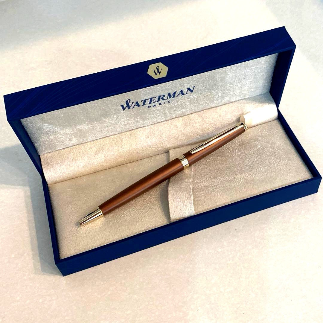 Waterman Metropolitan Essential Copper Red GT ballpoint pen with fine tip in brand new condition
