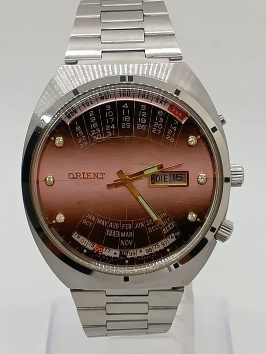 ORIENT Multi Year Calendar the1980s Automatic Men's Watch — Japanese