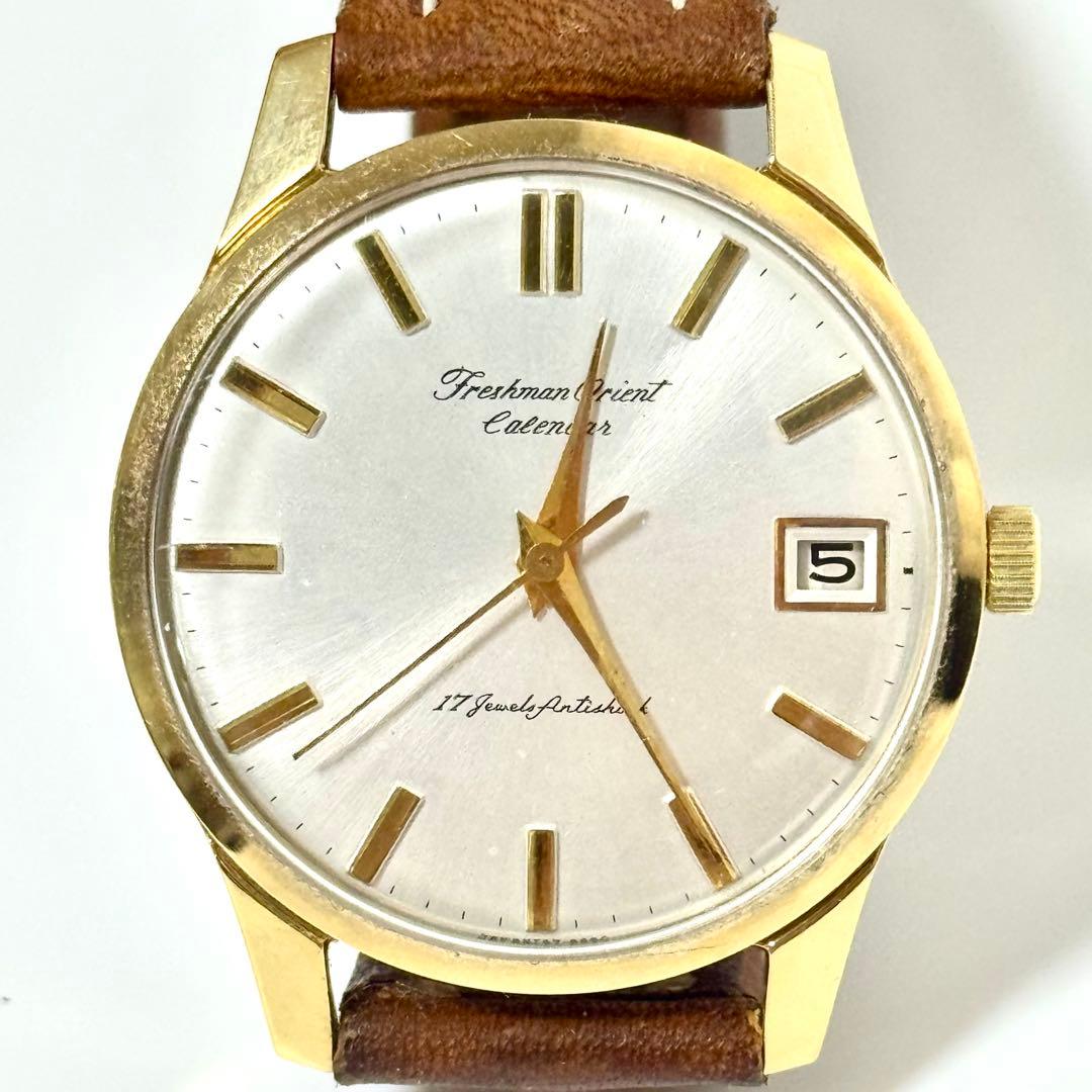 ORIENT Freshman Orient Calendar Calatrava Manual Men's Watch — Japanese