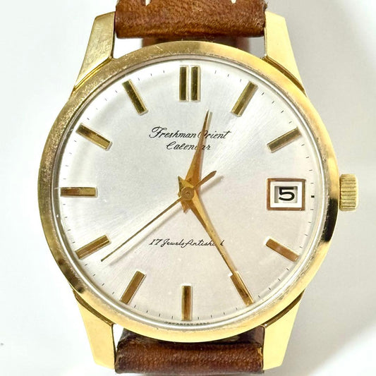 ORIENT Freshman Orient Calendar Calatrava Manual Men's Watch — Japanese