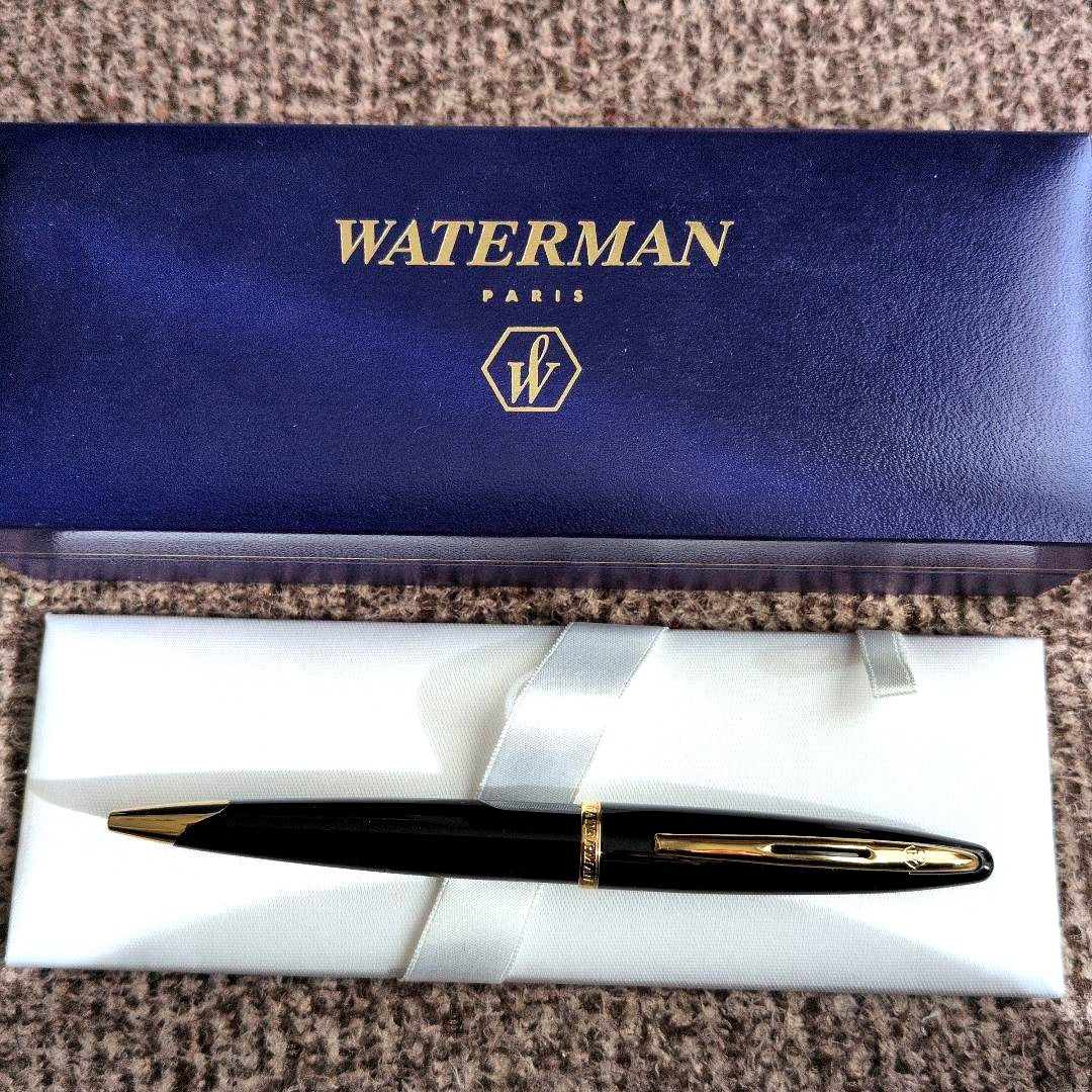 Waterman Ballpoint Pen Kare model カレン with case, slight scratches on case, pen in good condition