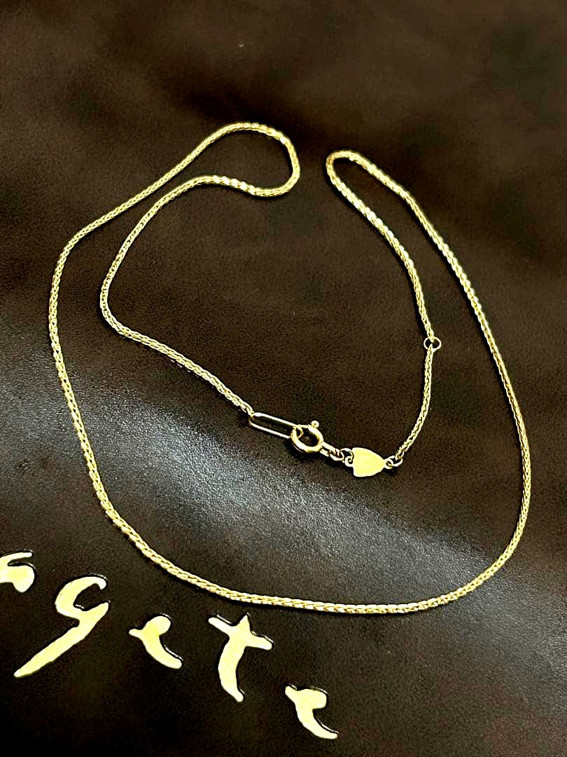 Agat K10YG gold mesh chain necklace approximately 200mm length