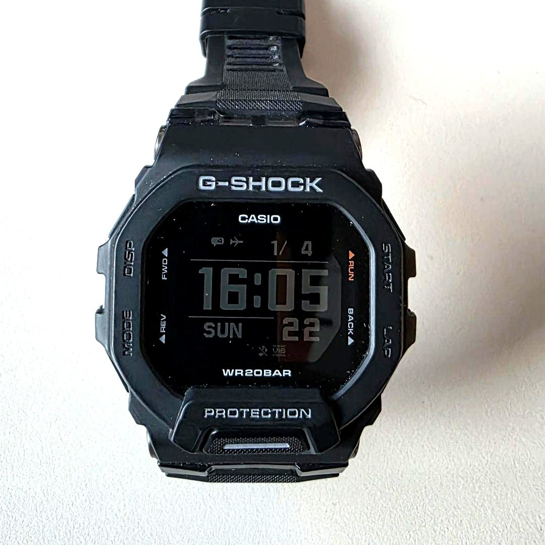 Casio G-Shock GBD-200-1JF black digital watch with resin band and water resistance up to 200 meters