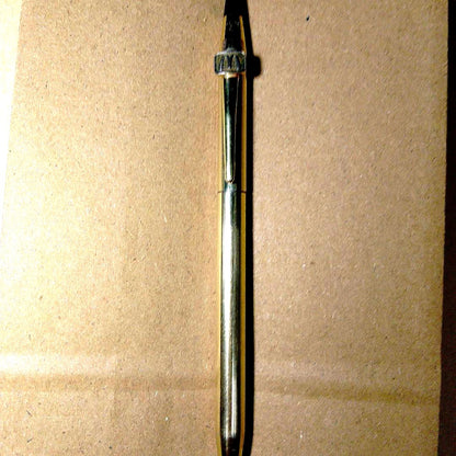 Gold Cross twist ballpoint pen with McDonald's logo emblem on clip, Japan import