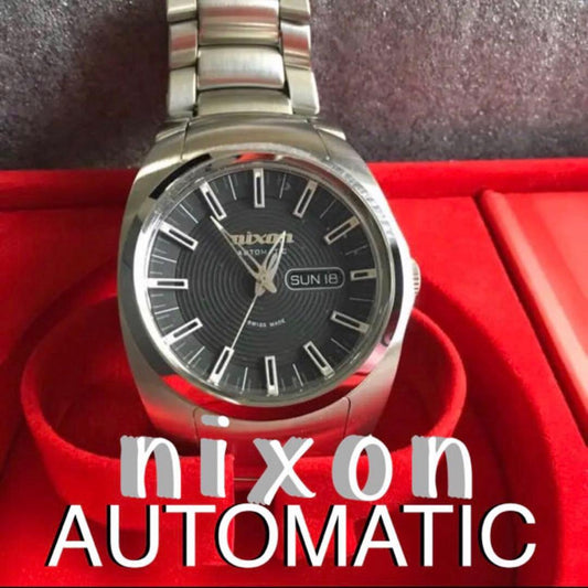 NIXON US Limited Automatic Silver-Black Men's Watch — Japanese