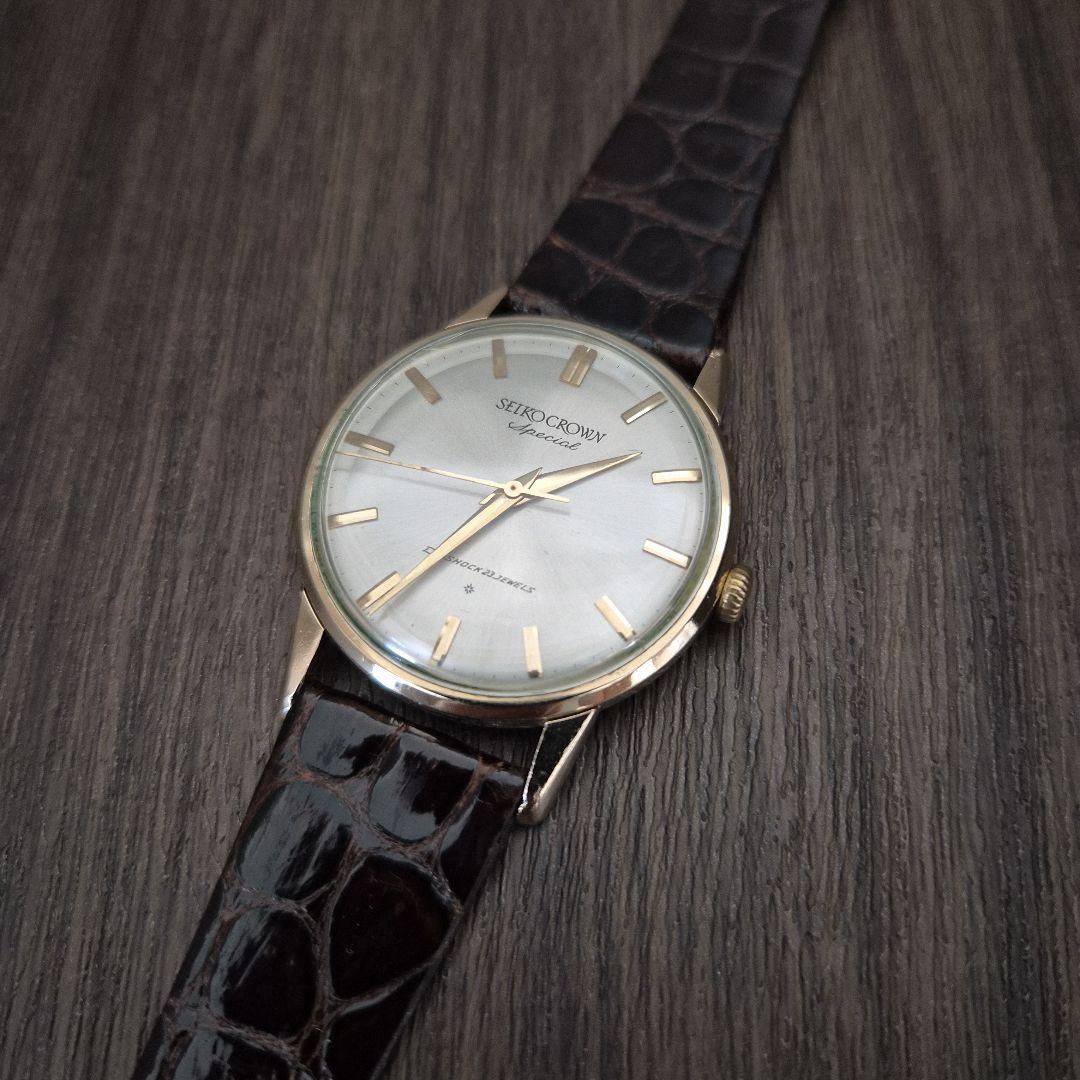 SEIKO クラウン スペシャル 23石 SD文字盤 14金張り Manual Men's Watch — Japanese