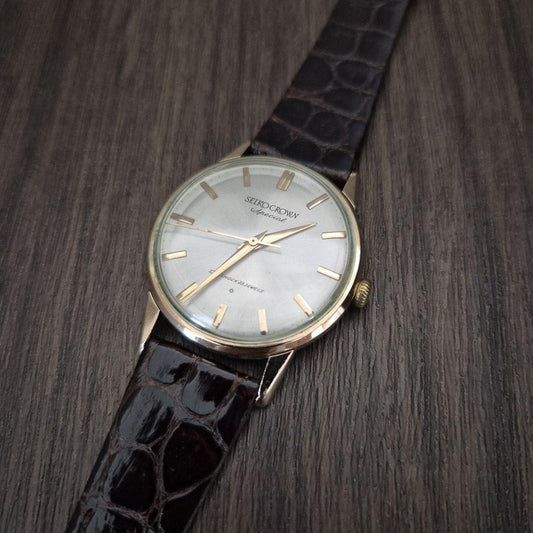 SEIKO クラウン スペシャル 23石 SD文字盤 14金張り Manual Men's Watch — Japanese