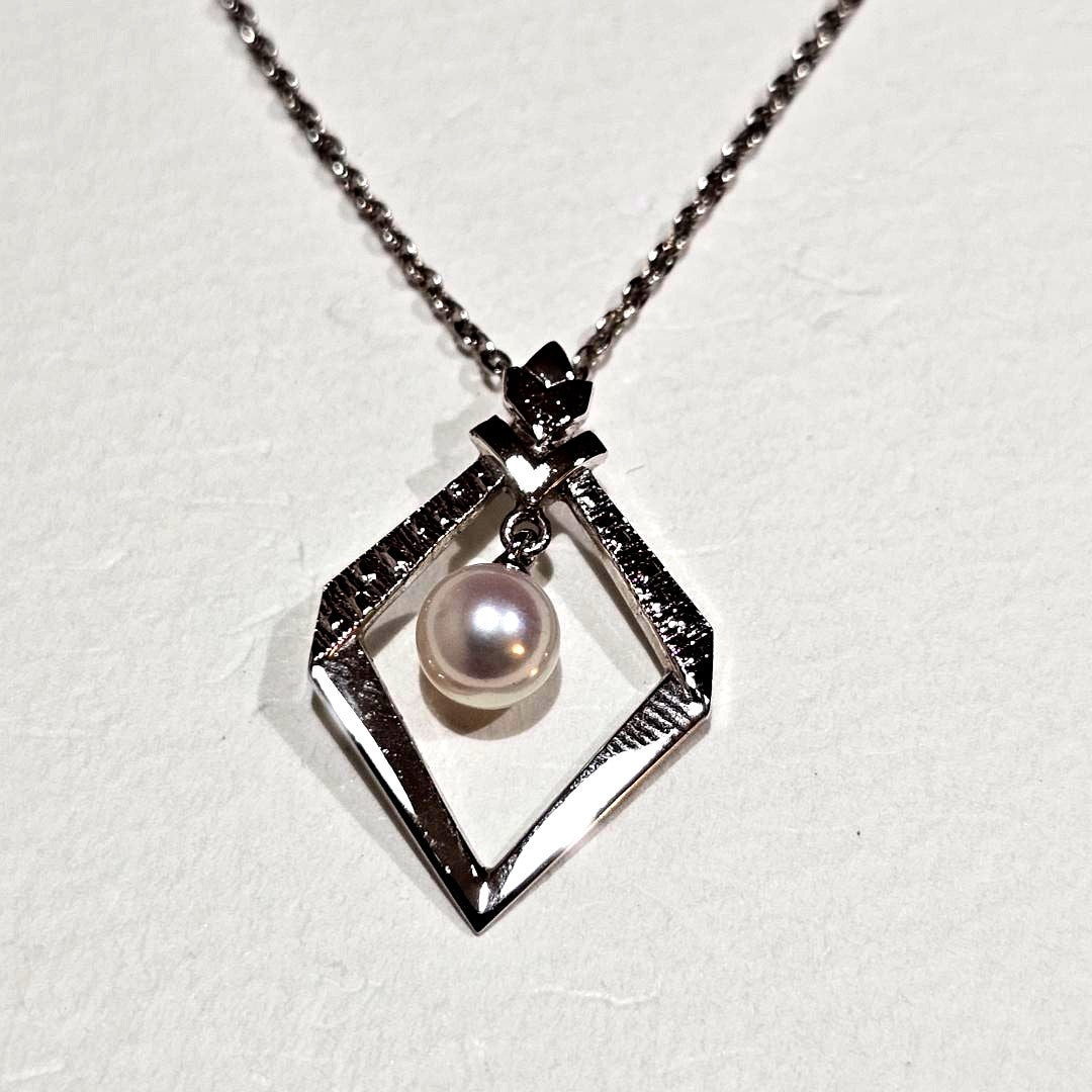 1729 Mikimoto pearl necklace with 6.5mm pearls on 40cm SV925 sterling silver chain