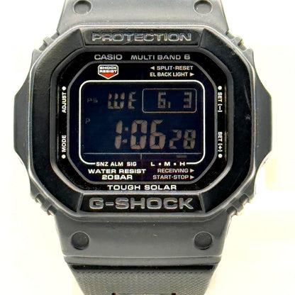 Casio G-Shock GW-M5610BC-1JF radio wave solar watch with composite band showing front view