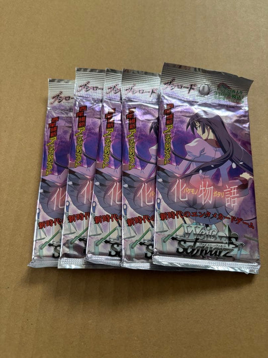 Weiss Schwarz Bakemonogatari Vise Strength Monogatari Booster Pack Unopened Pack — Japanese