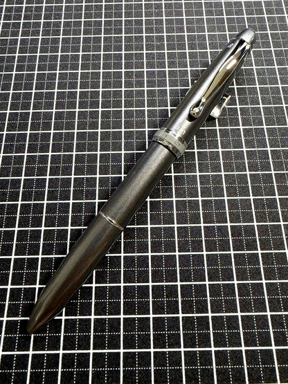 PILOT 3+1 EXEC multifunction pen in dark gray mica with black red and blue ballpoint inks and 0.5mm sharpener