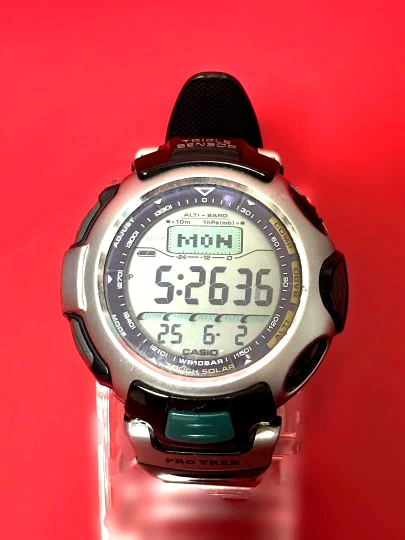 Casio PRO TREK PRG-50 digital outdoor watch with altimeter, barometer, and thermometer functions