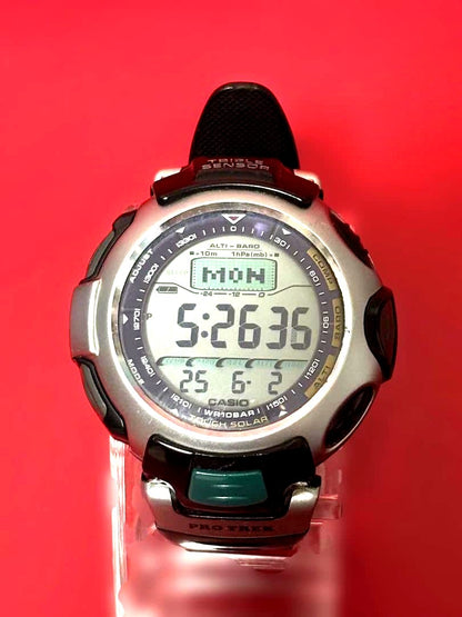 Casio PRO TREK PRG-50 digital outdoor watch with altimeter, barometer, and thermometer functions