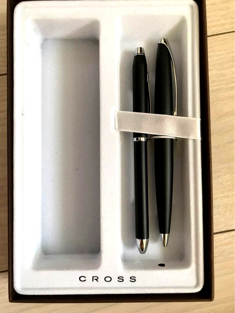 Cross ballpoint pen and mechanical pencil set with black and red ink, without case