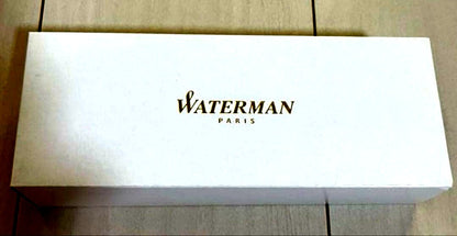 Close-up of a Waterman Ballpoint Pen with sleek metallic finish on a white background