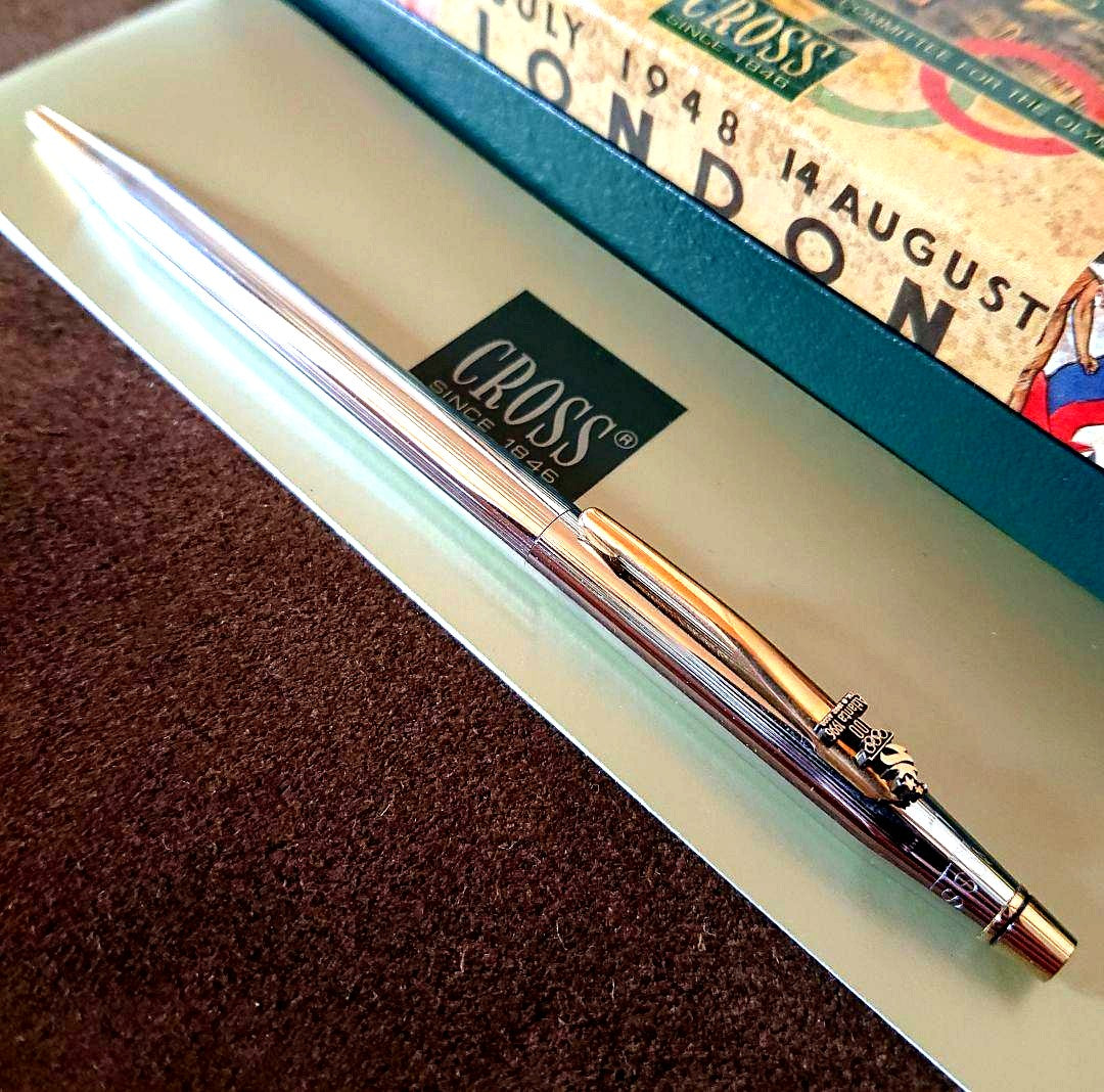 Rare Cross Atlanta Olympic commemorative ballpoint pen in good condition with original accessories