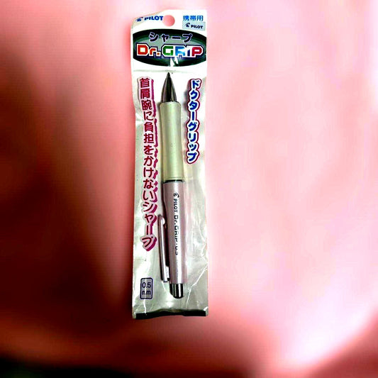Discontinued Pilot Dr. Grip pink portable pencil sharpener with 0.5mm tip for precise sharpening
