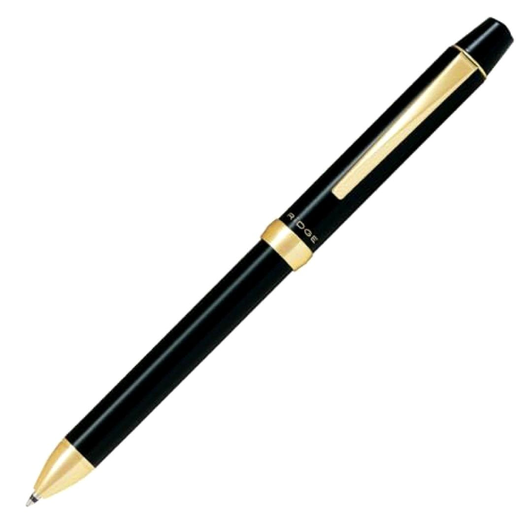 New Pilot multi-function ballpoint pen BTHRT5SR-GLB in gloss black with three ink colors and included case