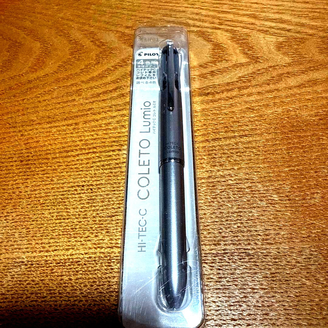 Discontinued Pilot Hi-Tech C Coleto Lumio 4-color Silver ballpoint pen without refill shown