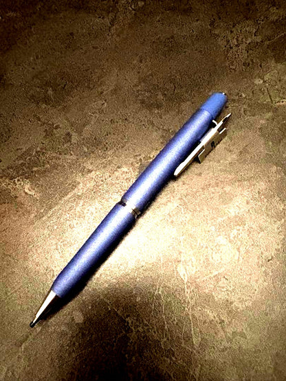 PILOT Fumiraku Ballpoint Pen Ruri BFU-5SR-RU in single color shown with cap on