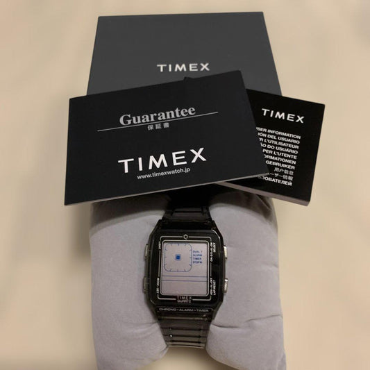 TIMEX Q Digital Smoke Gray Men's Watch — Japanese