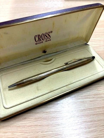 CROSS Classic Century 10KT gold ballpoint pen with included box showing slight discoloration
