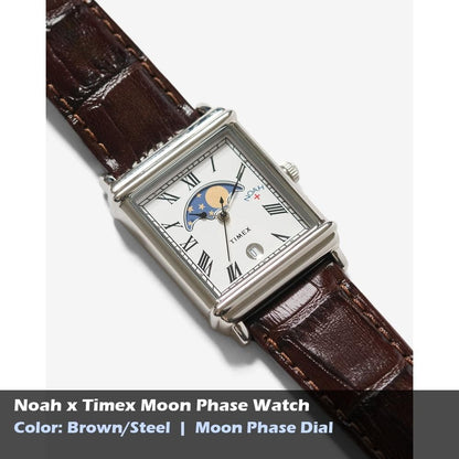 TIMEX Noah x Timex Moon Phase Brown/Steel Men's Watch — Japanese