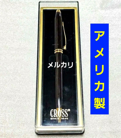 Cross Script USA Townsend ballpoint pen in gun metal with storage case showing lid scratches