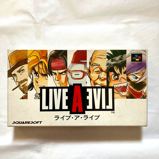 Live A Live RPG game cartridge for Super Famicom with original label and artwork