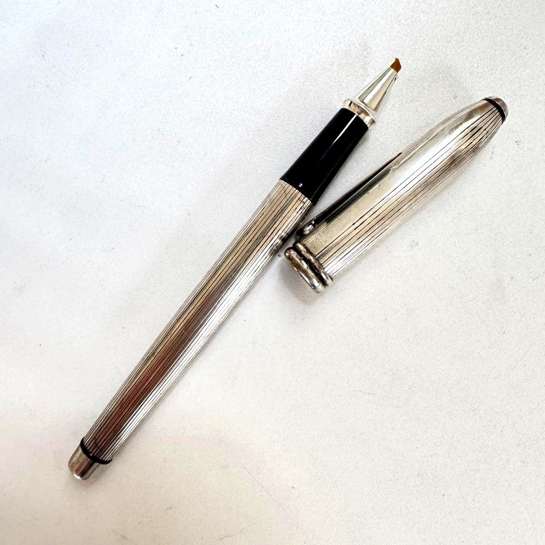 Cross Tudnum sterling silver ballpoint pen with fine liner, showing minor signs of wear and age