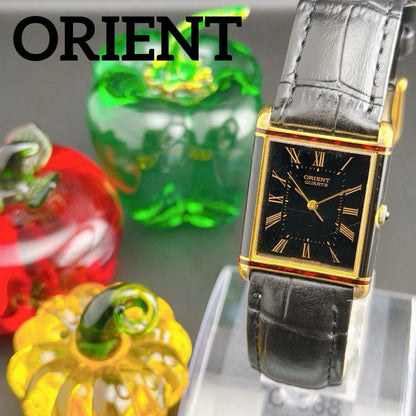 ORIENT Old Orient Tank Square Black Quartz Men's Watch — Japanese