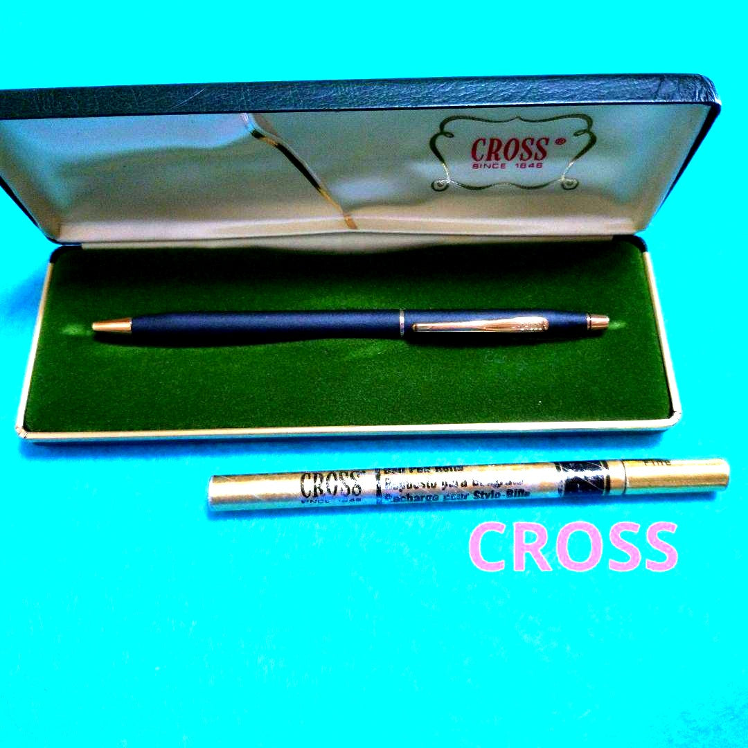 Cross ballpoint pen with black ink refill shown on white background
