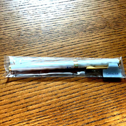 Pilot Fountain Pen Cavalieri with fine point in gold and white color, model FCAN-5SR-GDWF, new unused condition